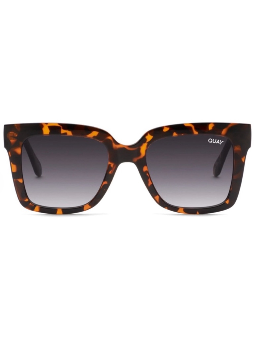 QUAY Icy Sunglasses Tortoise Frame Smoke Gradient Lens NWT